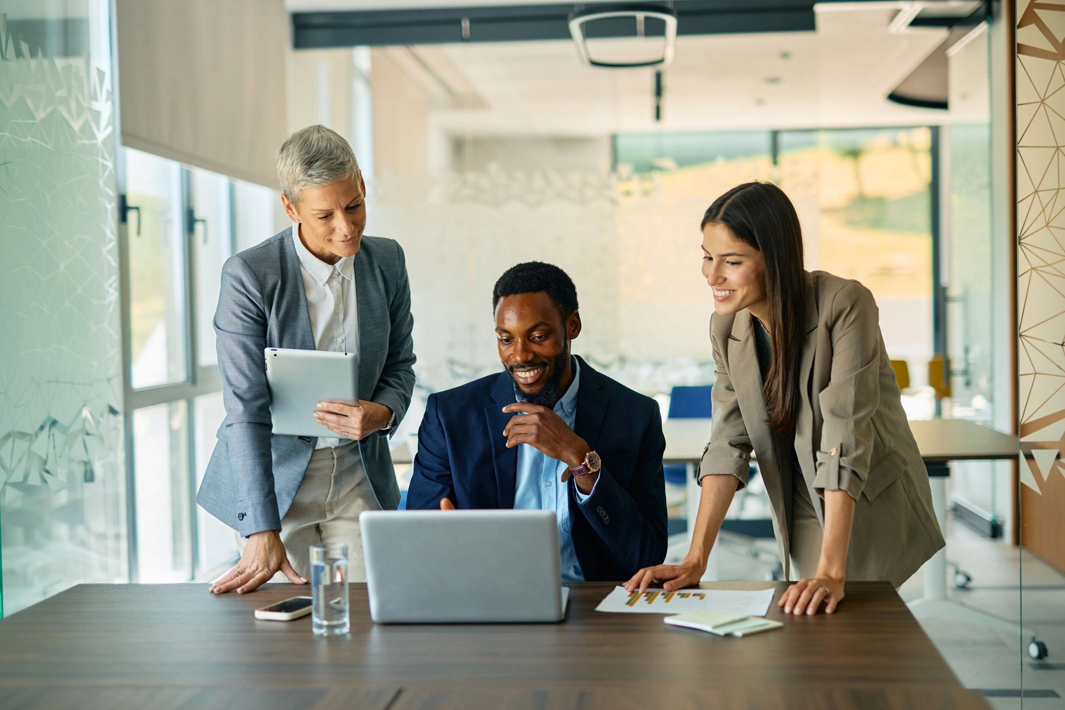 modern business team communication technology